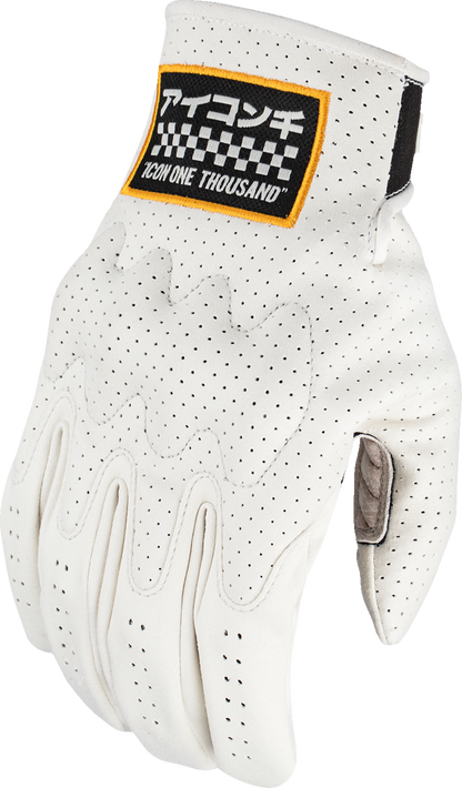 ICON Airform Slabtown™ Motorcycle Gloves - White - Small (Part No. 33014809)