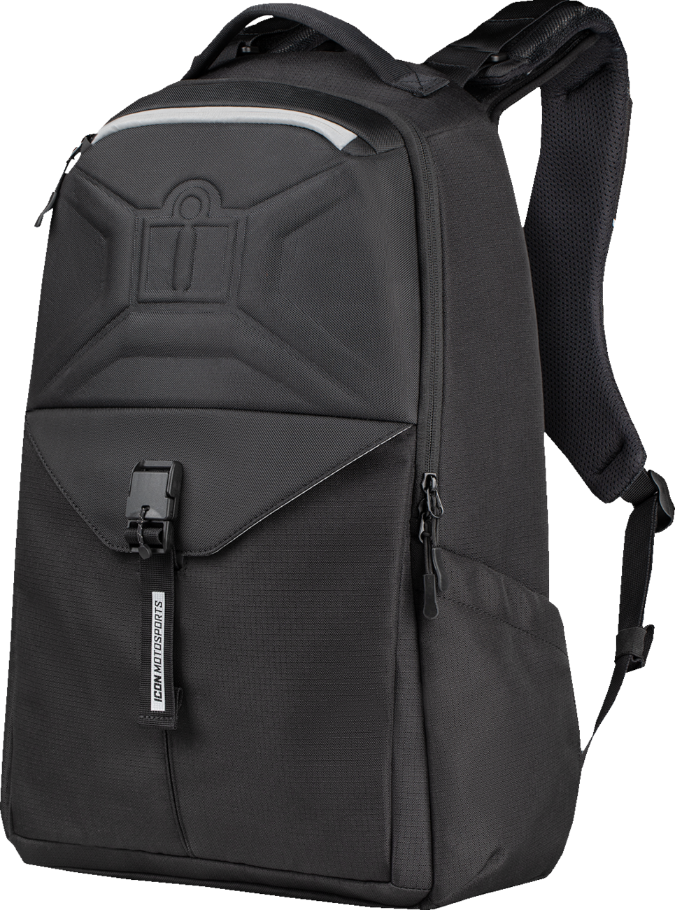ICON Airflite Backpack Black 3517-0529 with Padded Laptop Sleeve and D3O Back Armor Pocket