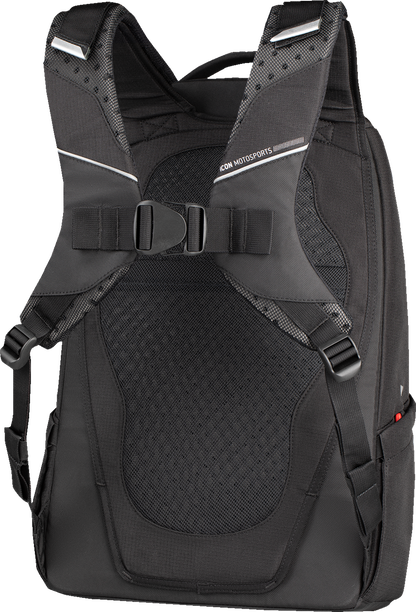 ICON Airflite Backpack Black 3517-0529 with Padded Laptop Sleeve and D3O Back Armor Pocket