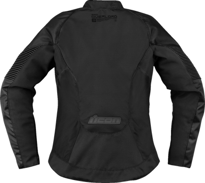ICON Women's Overlord3™ Motorcycle Jacket - Black, Size XS