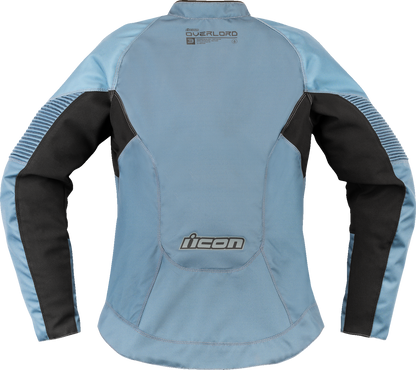 ICON Women's Overlord3™ Jacket - Blue, XS - Sport Fit with D3O® Impact Protectors