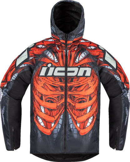 ICON Airform Manik'r™ Jacket in Red - 2XL - Durable 420D Polyester Shell with Impact Protectors