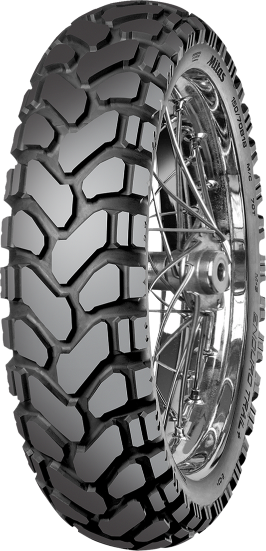 MITAS Enduro Trail+ Rear Tire 170/60B17 (Part No. 70001044) for Dual Sport and Adventure Motorcycles
