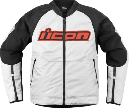 ICON Overlord3™ Jacket in White - Model 2820-6695 for Motorcycle Riding