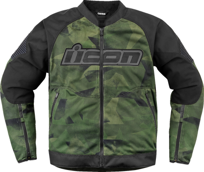 ICON Overlord3 Mesh™ Camo Motorcycle Jacket - Green, 3XL