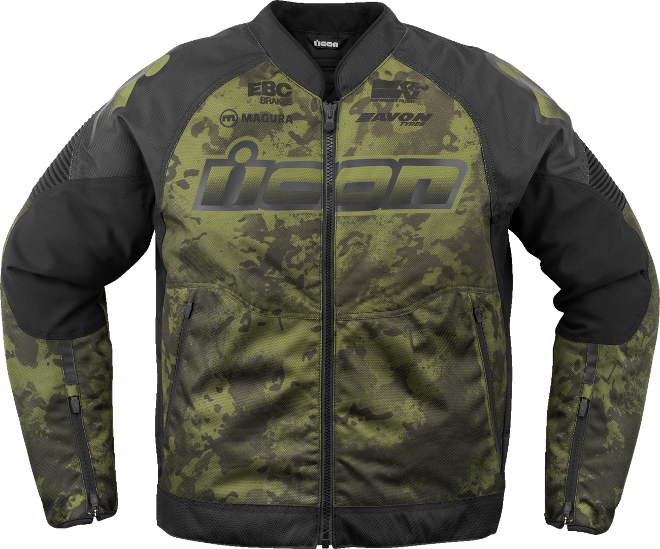 ICON Overlord3™ CE Magnacross Jacket - Green Camo, Medium (Part #2820-6719)