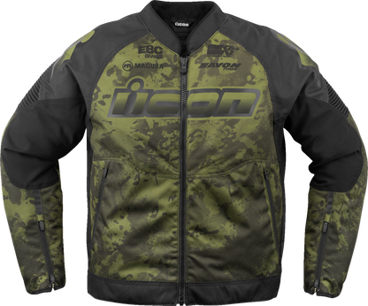 ICON Overlord3™ CE Magnacross Jacket - Green Camo, Medium (Part #2820-6719)