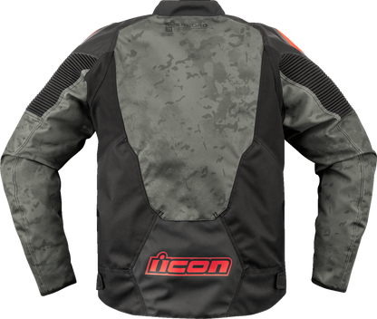 ICON Overlord3™ Magnacross Jacket - Gray Camo 2XL - Durable Motorcycle Outerwear with Impact Protection
