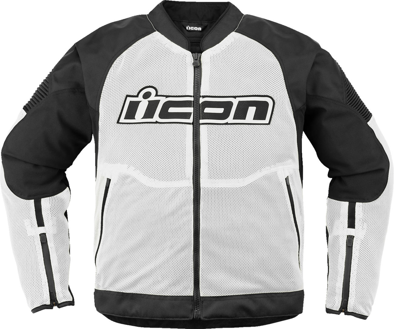 ICON Overlord3 Mesh™ Jacket - White, Small | Sport Fit Motorcycle Jacket with D3O Impact Protectors and Removable Insulated Liner