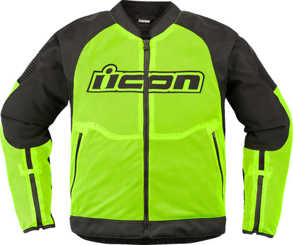 ICON Overlord3 Mesh™ Jacket Hi-Viz Yellow 3XL - Optimal Airflow and Impact Protection