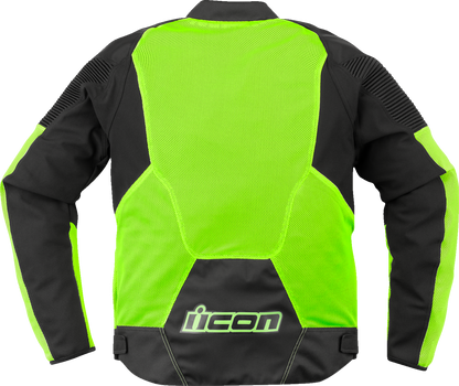 ICON Overlord3 Mesh™ Jacket Hi-Viz Yellow 3XL - Optimal Airflow and Impact Protection