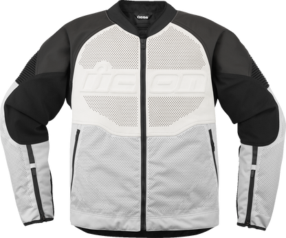 ICON Overlord3™ Leather Motorcycle Jacket - White, Size Large - Part 2810-4120