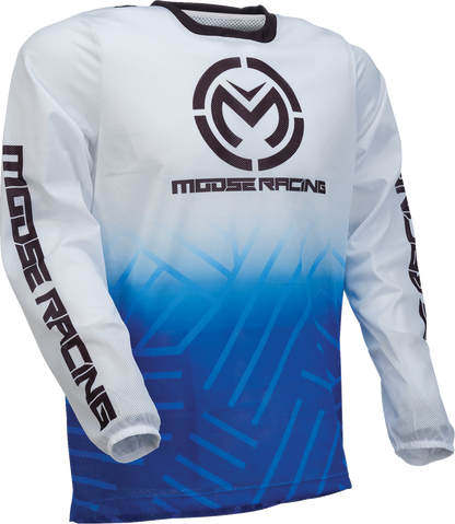 Moose Offroad Sahara Jersey - Blue/White, Small - Performance Off-Road Riding Gear
