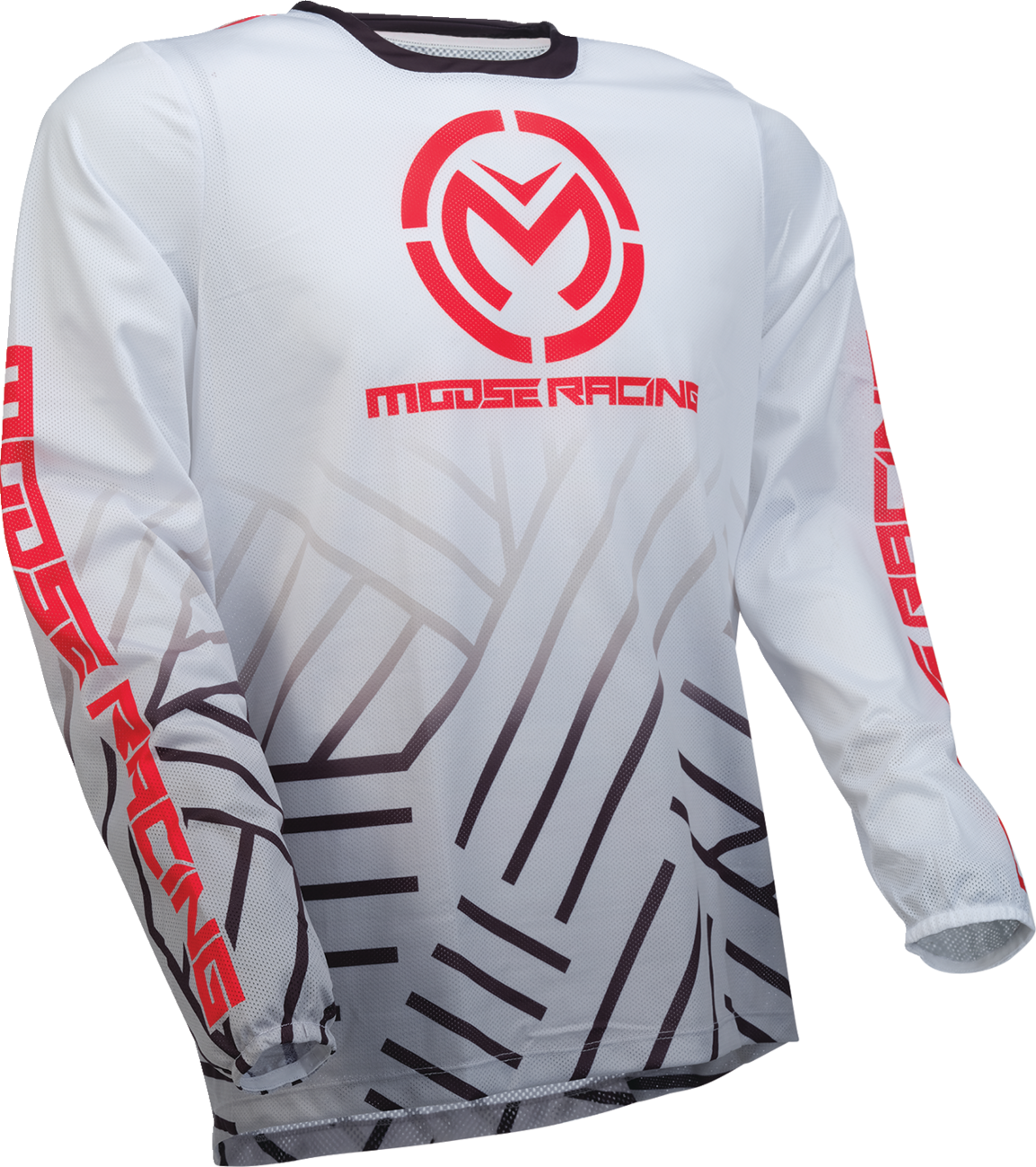 Moose Offroad Sahara Jersey Black/White Small - Lightweight Ventilated Polyester Mesh for Off-Road Riding