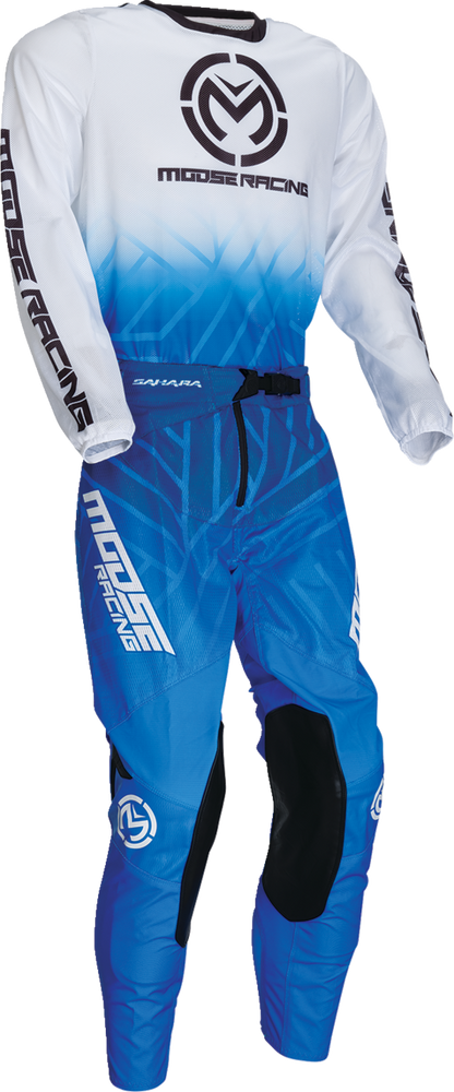 Moose Offroad Sahara Jersey - Blue/White, Small - Performance Off-Road Riding Gear