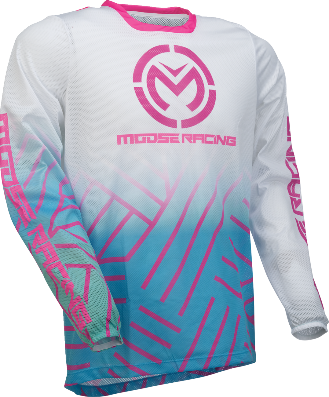 Moose Offroad Sahara Jersey - Pink/Blue/White Large (Part #29107958)
