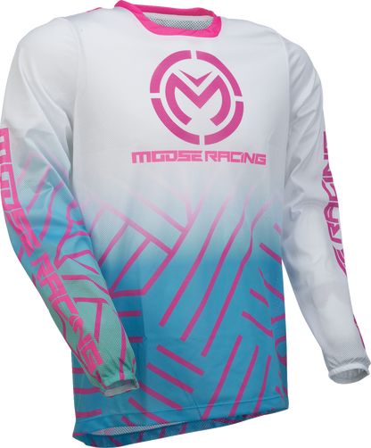 Moose Offroad Sahara Jersey - Pink/Blue/White Large (Part #29107958)