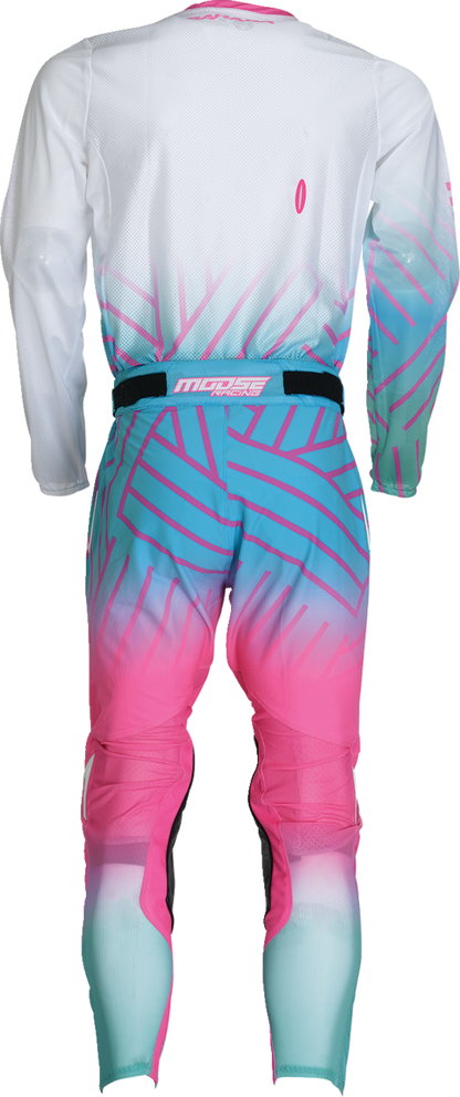 Moose Offroad Sahara Jersey - Pink/Blue/White Large (Part #29107958)