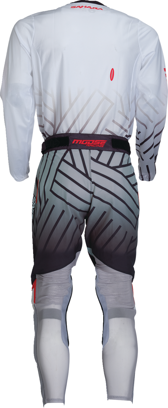 Moose Offroad Sahara Jersey Black/White Small - Lightweight Ventilated Polyester Mesh for Off-Road Riding