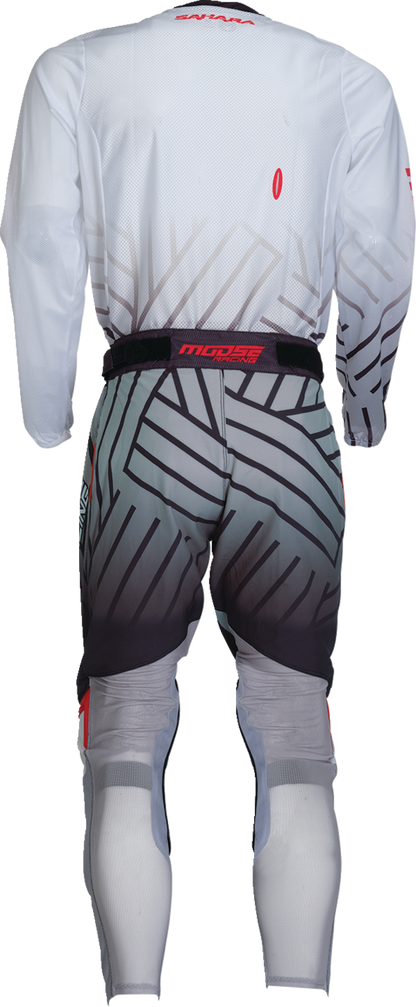 Moose Offroad Sahara Jersey Black/White Small - Lightweight Ventilated Polyester Mesh for Off-Road Riding
