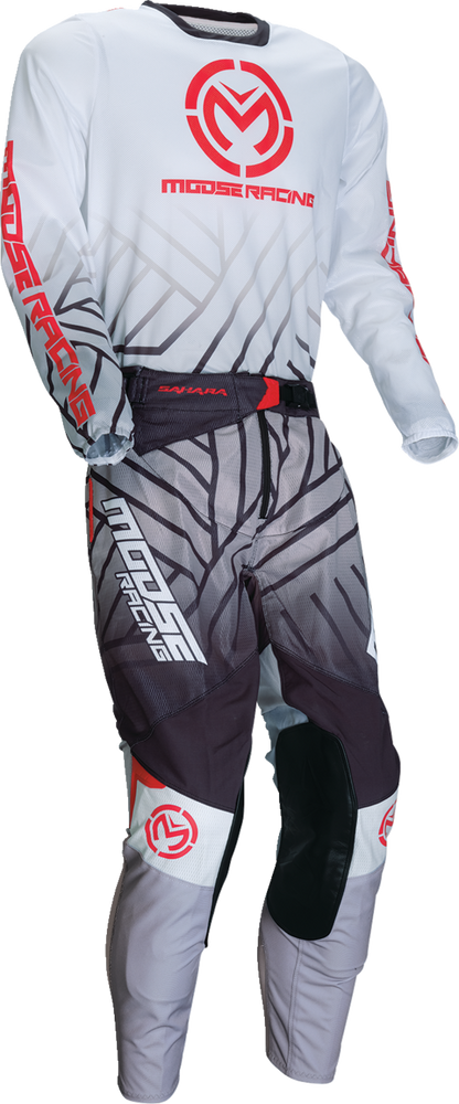 Moose Offroad Sahara Jersey Black/White Small - Lightweight Ventilated Polyester Mesh for Off-Road Riding