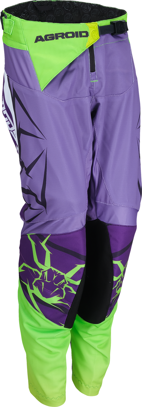 Moose Offroad Youth Agroid Mesh Pants - Purple/White, Part Number 2903-2506