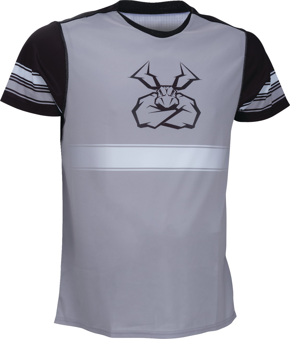 Moose Offroad Mountain Bike Short-Sleeve Jersey - Black/Gray - Small (Part No. 5020-0257)