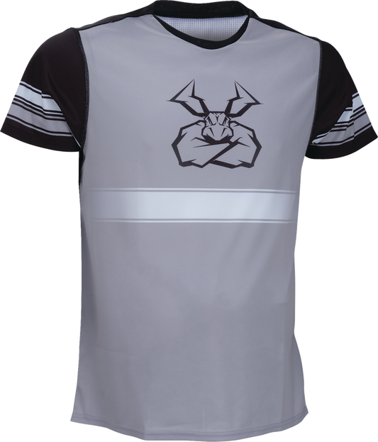 Moose Offroad Mountain Bike Short-Sleeve Jersey - Black/Gray - Small (Part No. 5020-0257)