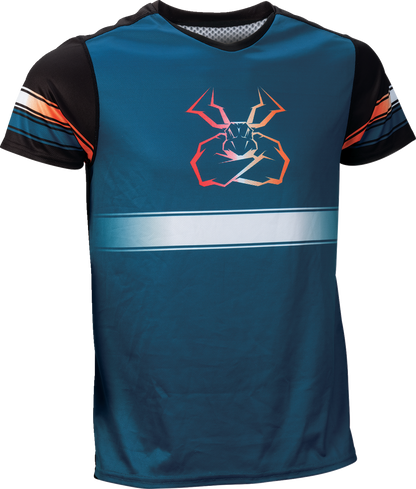 Moose Offroad Mountain Bike Short-Sleeve Jersey - Blue/Orange, Large (Part No. 5020-0264)