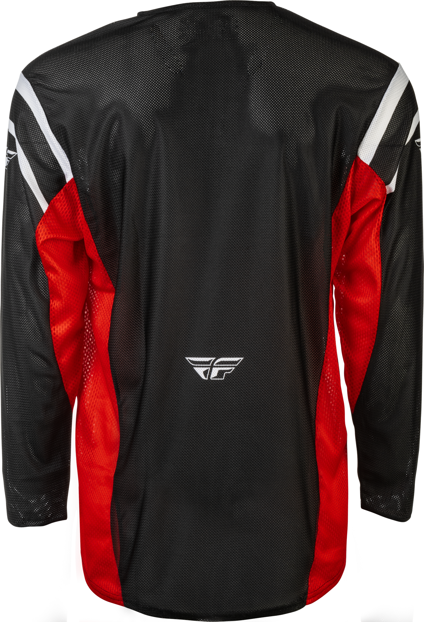 Fly Racing Kinetic Mesh Center Jersey Black/White/Red XL - Breathable MX Riding Jersey