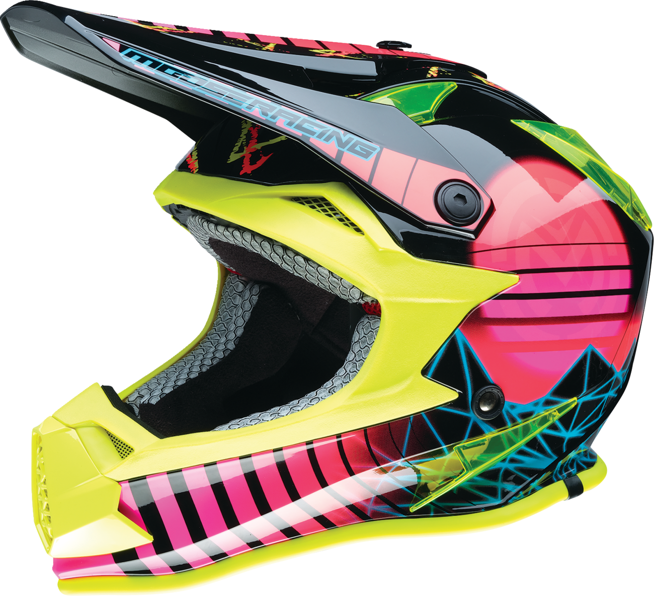 Moose Offroad Youth F.I. Helmet with MIPS® Technology - Vaporwave Style, Small