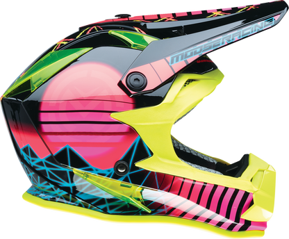 Moose Offroad Youth F.I. Helmet with MIPS® Technology - Vaporwave Style, Small
