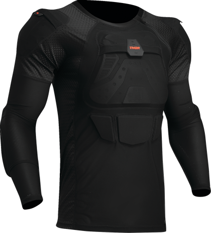 THOR Sentry Stealth Guard Black L/XL - Lightweight and Breathable Motorcycle Body Armor