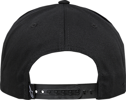 Alpinestars Candy Hat - Black, Structured Flat Bill Cap with Embroidery and Tiger Camo Ripstop Fabric