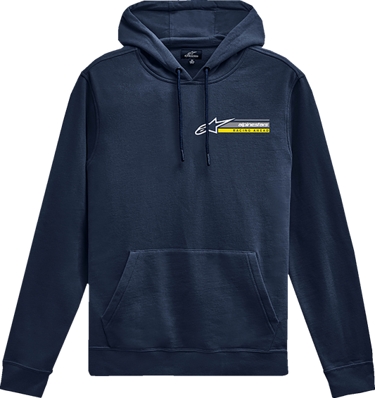 Alpinestars Par Pullover Hoodie Navy 2XL - Comfortable Cotton-Polyester Blend with Racing Logo Graphics