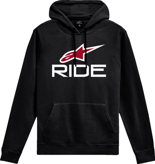 Alpinestars Ride 4.0 Pullover Hoodie 2XL - Black, Red & White with Front Logo