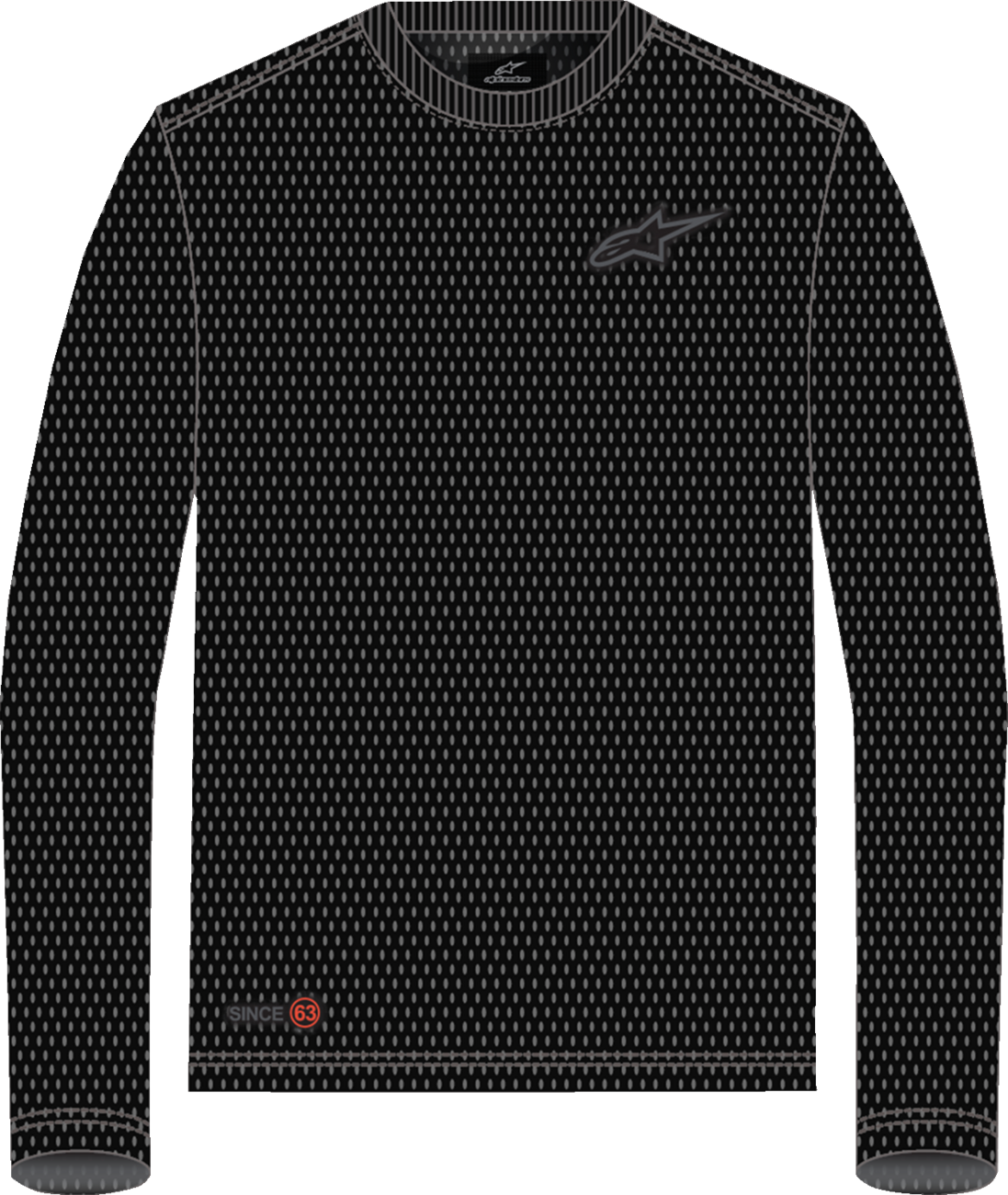 Alpinestars Inclinate Mesh Long-Sleeve T-Shirt in Black - Size XL - Part 1214-73500-10-XL