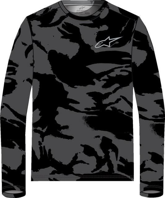 Alpinestars Performance Long-Sleeve T-Shirt 2XL Black/Camo - Part Number 1214-71010-160