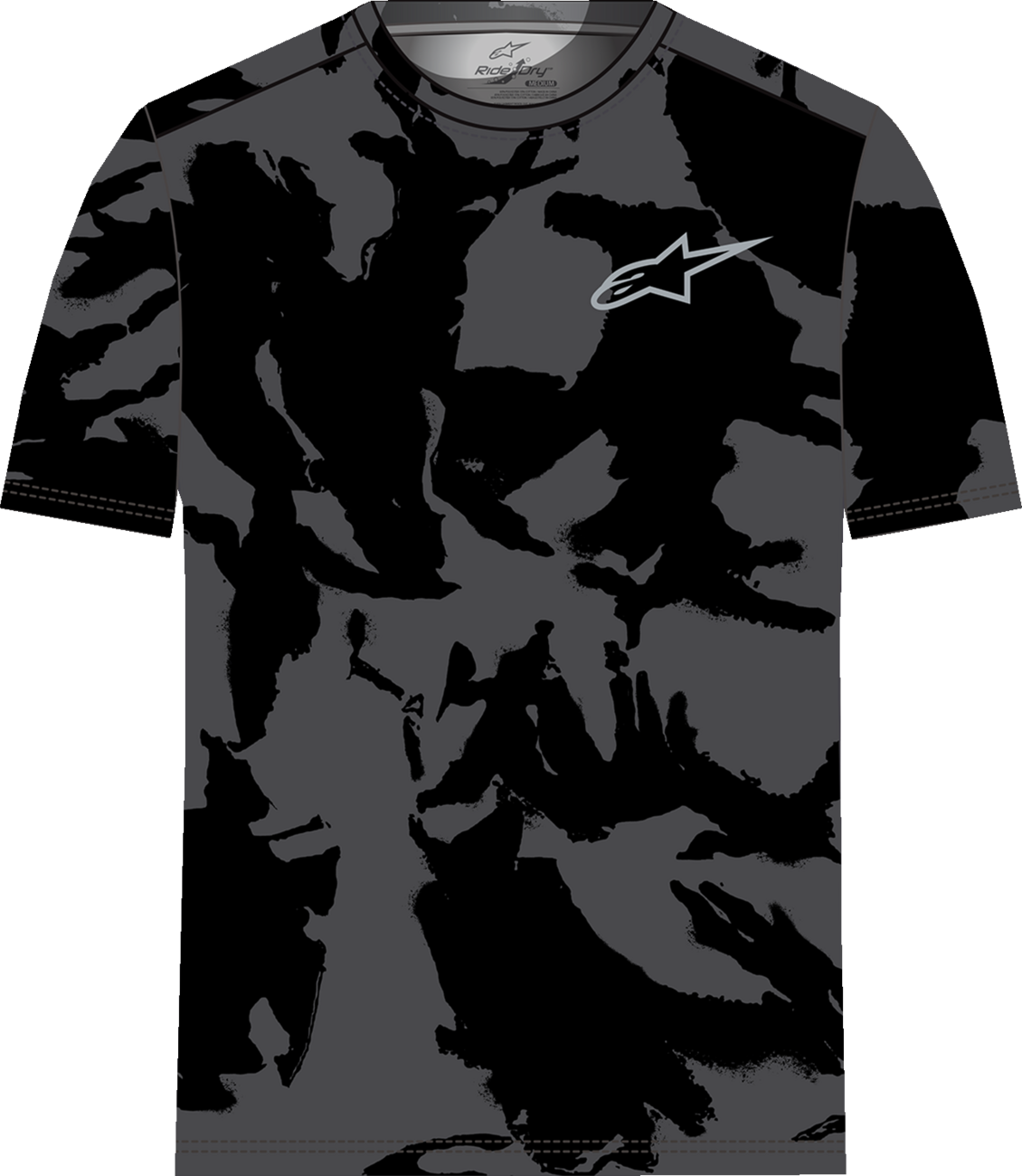 Alpinestars Camo Performance T-Shirt - Black/Camo, Large - Part No. 1214-70020-160-L