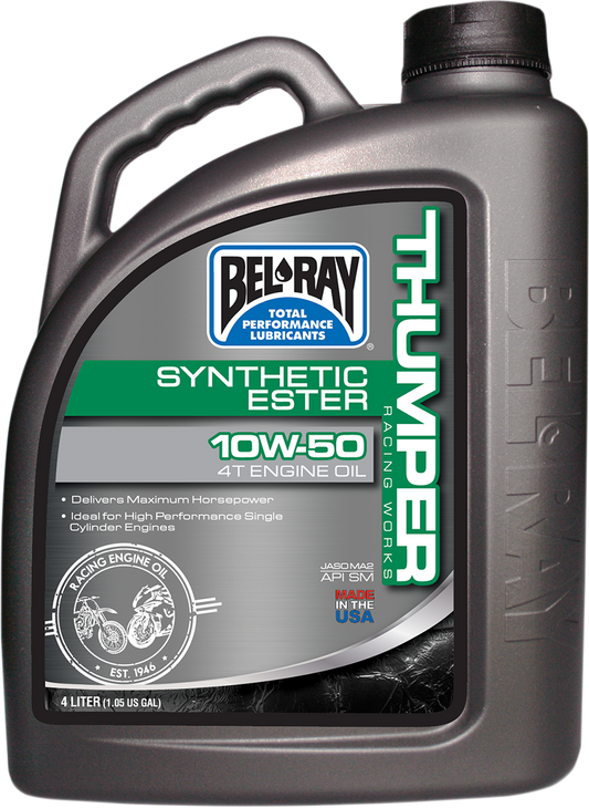BEL-RAY Thumper Synthetic Oil 10W-50 - 4L | Part Number 99550-B4LW