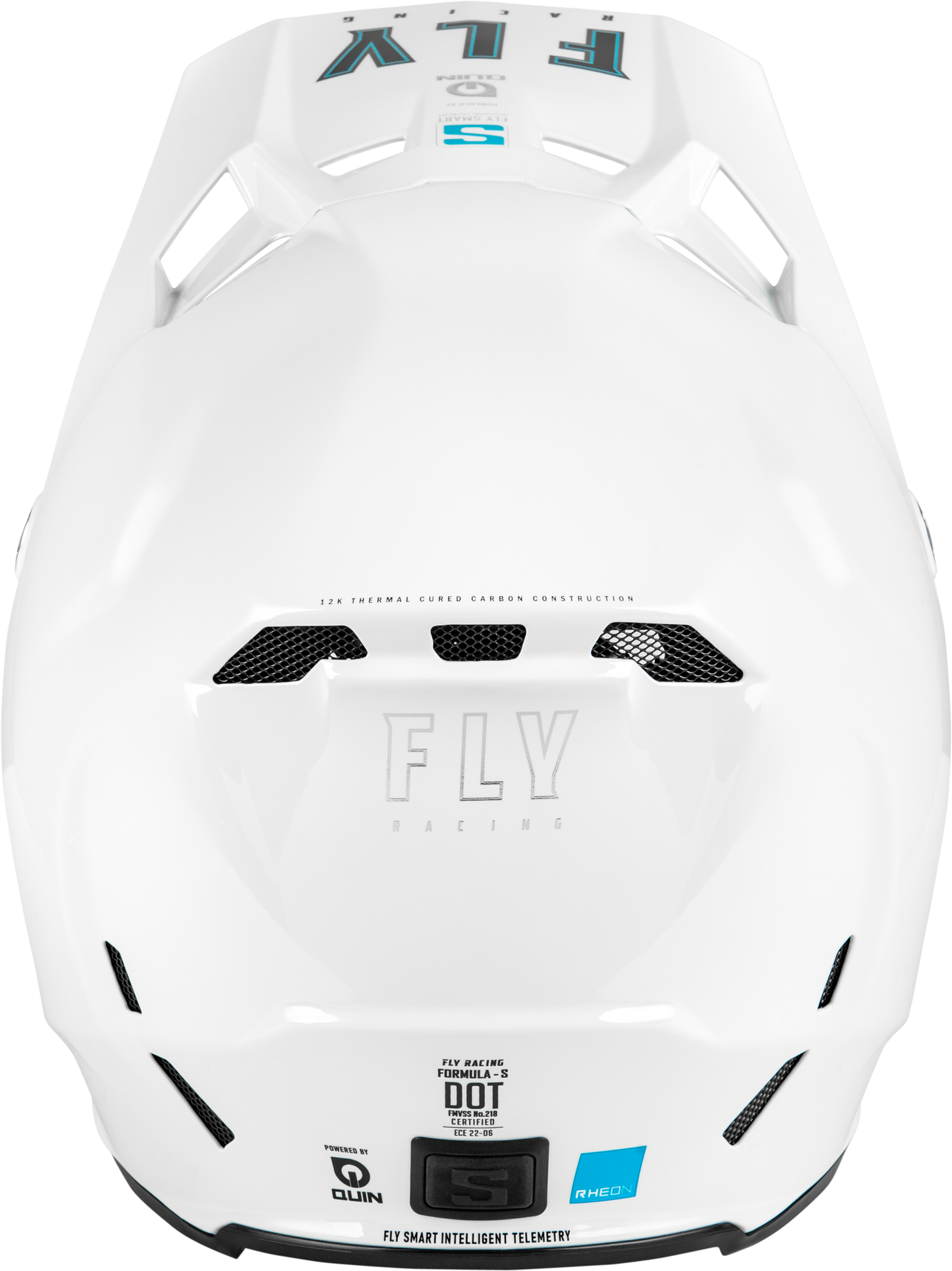 FLY RACING YOUTH FORMULA S CARBON SOLID HELMET WHITE YL'YL