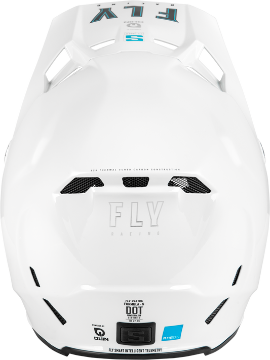 FLY RACING YOUTH FORMULA S CARBON SOLID HELMET WHITE YL'YL