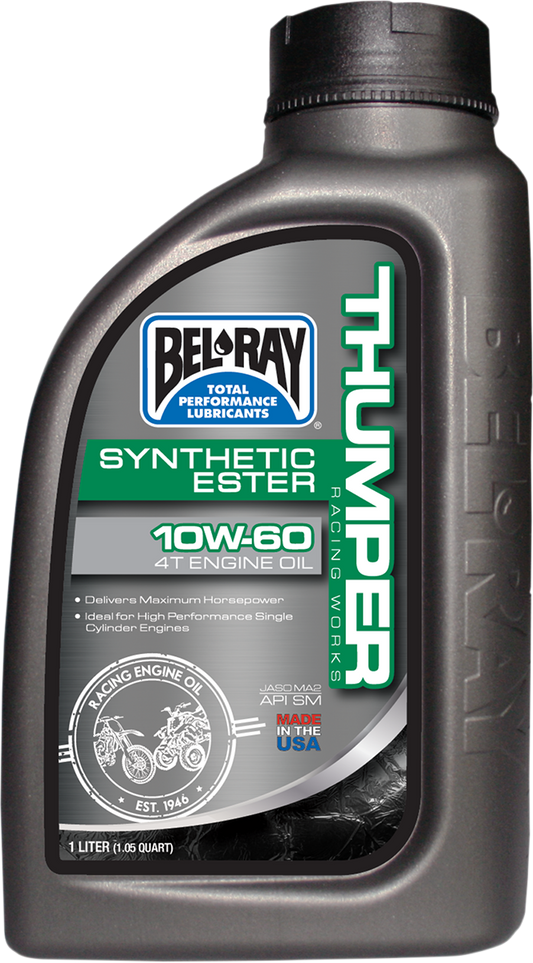BEL-RAY Thumper Synthetic Oil 10W-60 - 1L (Part Number 99551-B1LW)
