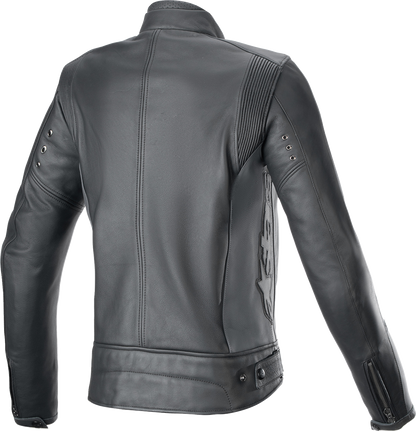 Alpinestars Stella Dyno Leather Jacket - Black Tar Gray/Dark Gray - XL