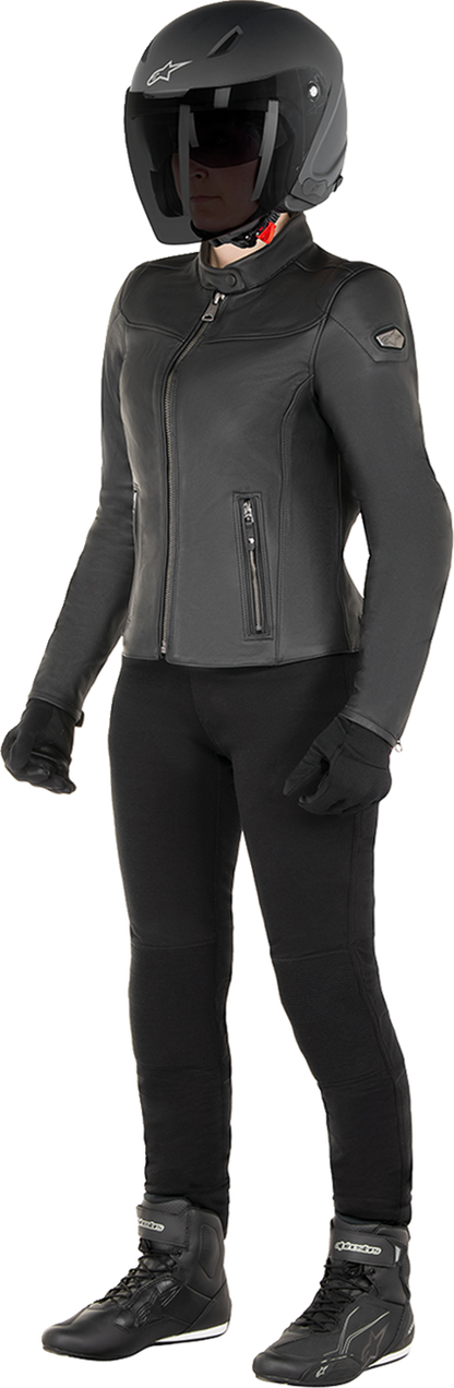 Alpinestars Stella Tory Leather Jacket - Black Large (Part #3113824-1100-L)