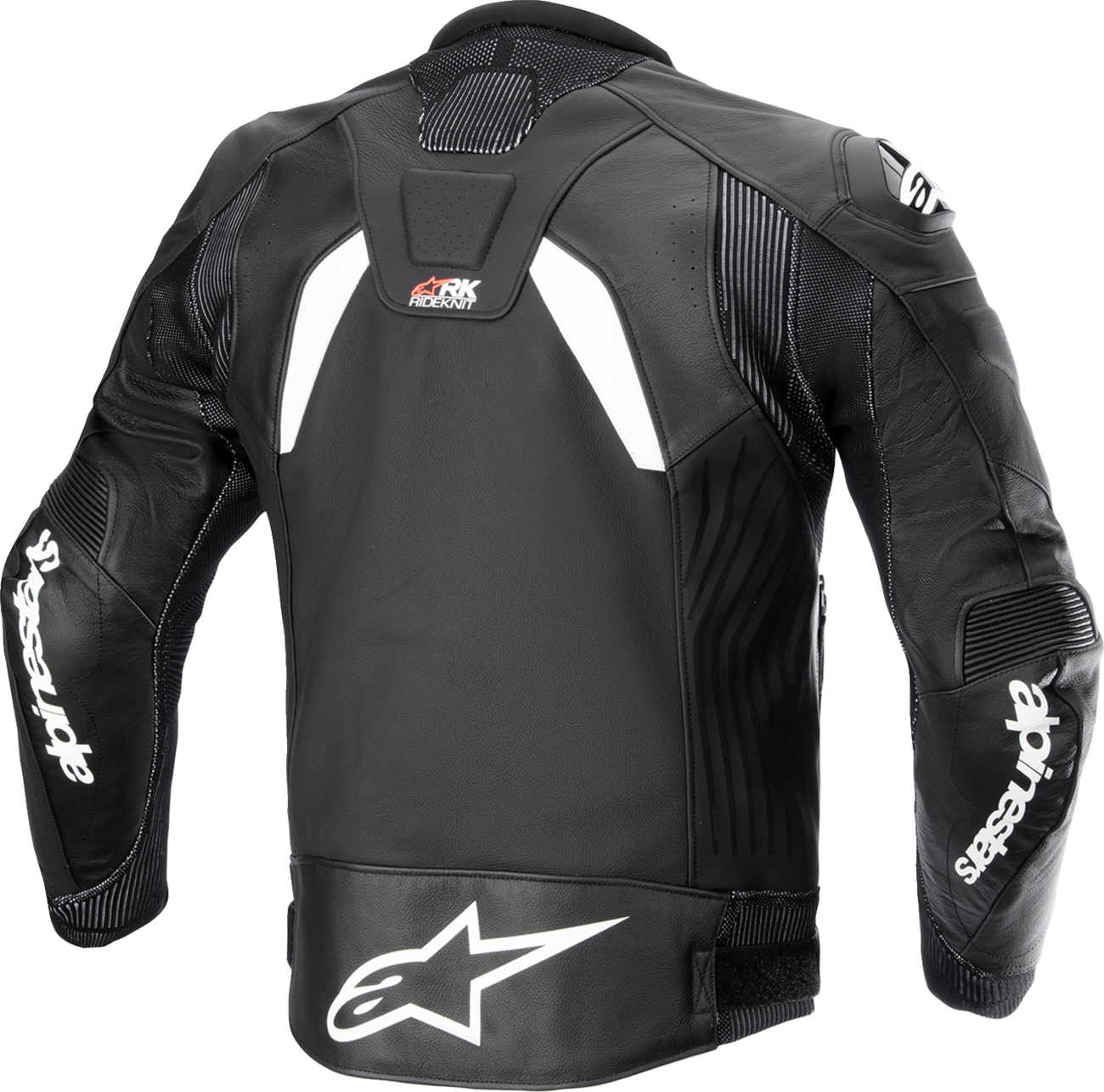 Alpinestars GP Plus R v4 Rideknit® Leather Jacket – Black/White, US 46 / EU 56 (Part #3100324-12-56)