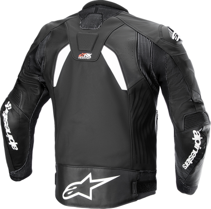 Alpinestars GP Plus R v4 Rideknit® Leather Jacket – Black/White, US 46 / EU 56 (Part #3100324-12-56)