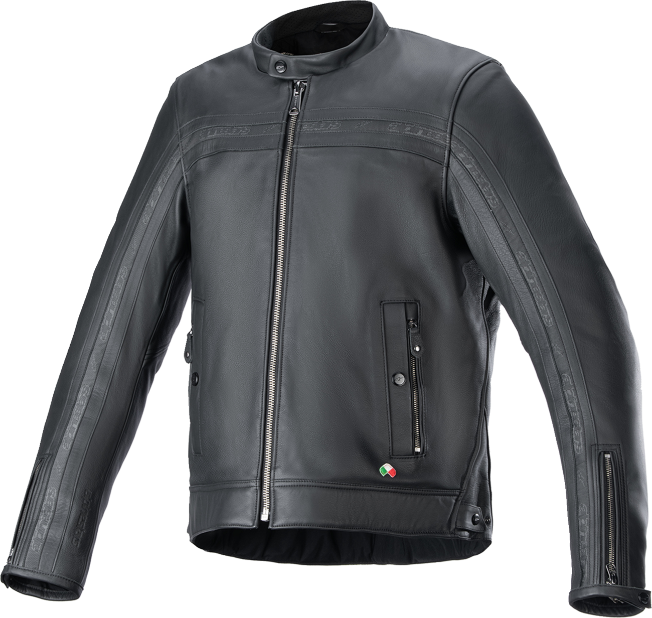 Alpinestars Dyno Leather Jacket - Black/Black - XL (Part #3103924-1100-XL)