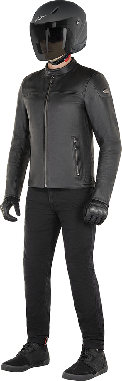 Alpinestars Blacktrack Leather Jacket 3XL – Versatile Motorcycling Gear with Detachable Thermal Vest and Armor Protection