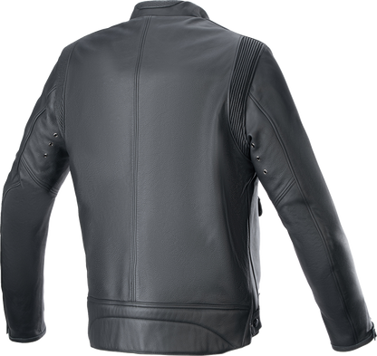 Alpinestars Dyno Leather Jacket - Black/Black - 2XL, Part Number 3103924-1100-2X